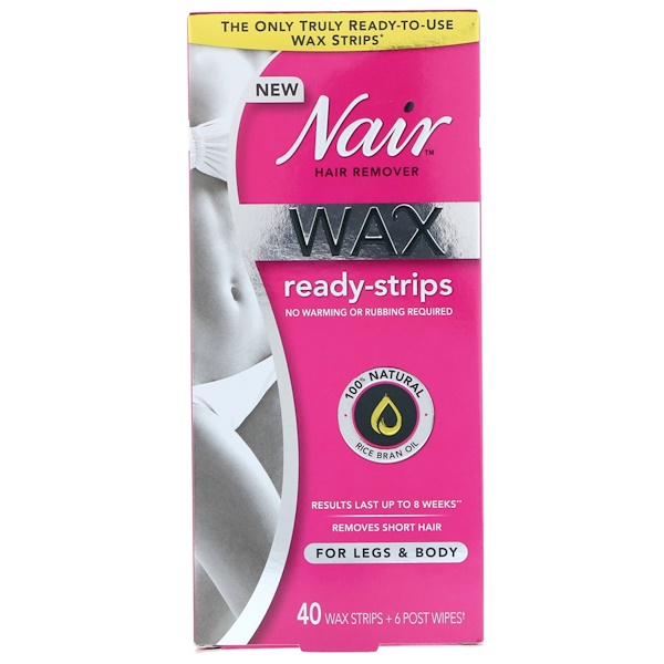 Nair Hair Remover Wax Ready Strips For Legs Body 40 Wax