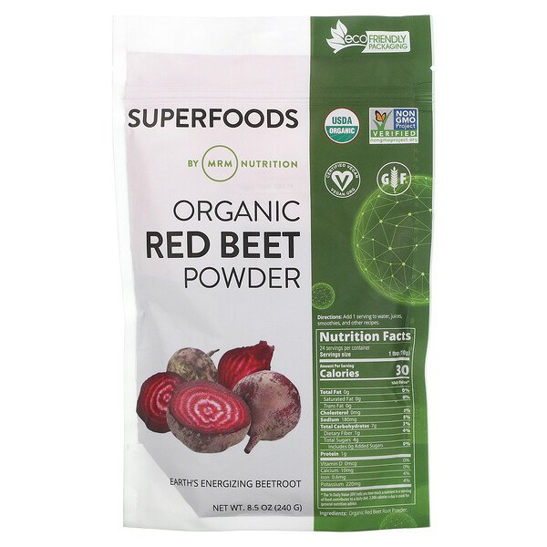 MRM, Organic Red Beet Powder, 8.5 oz (240 g)Singapore