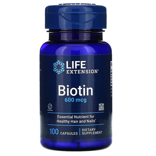 Life Extension, Biotin, 600 mcg, 100 CapsulesSingapore