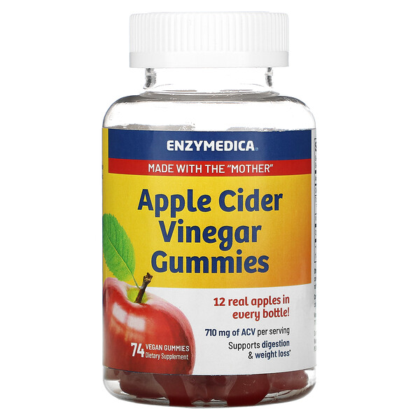 Enzymedica, Apple Cider Vinegar Gummies, 74 Vegan GummiesSingapore